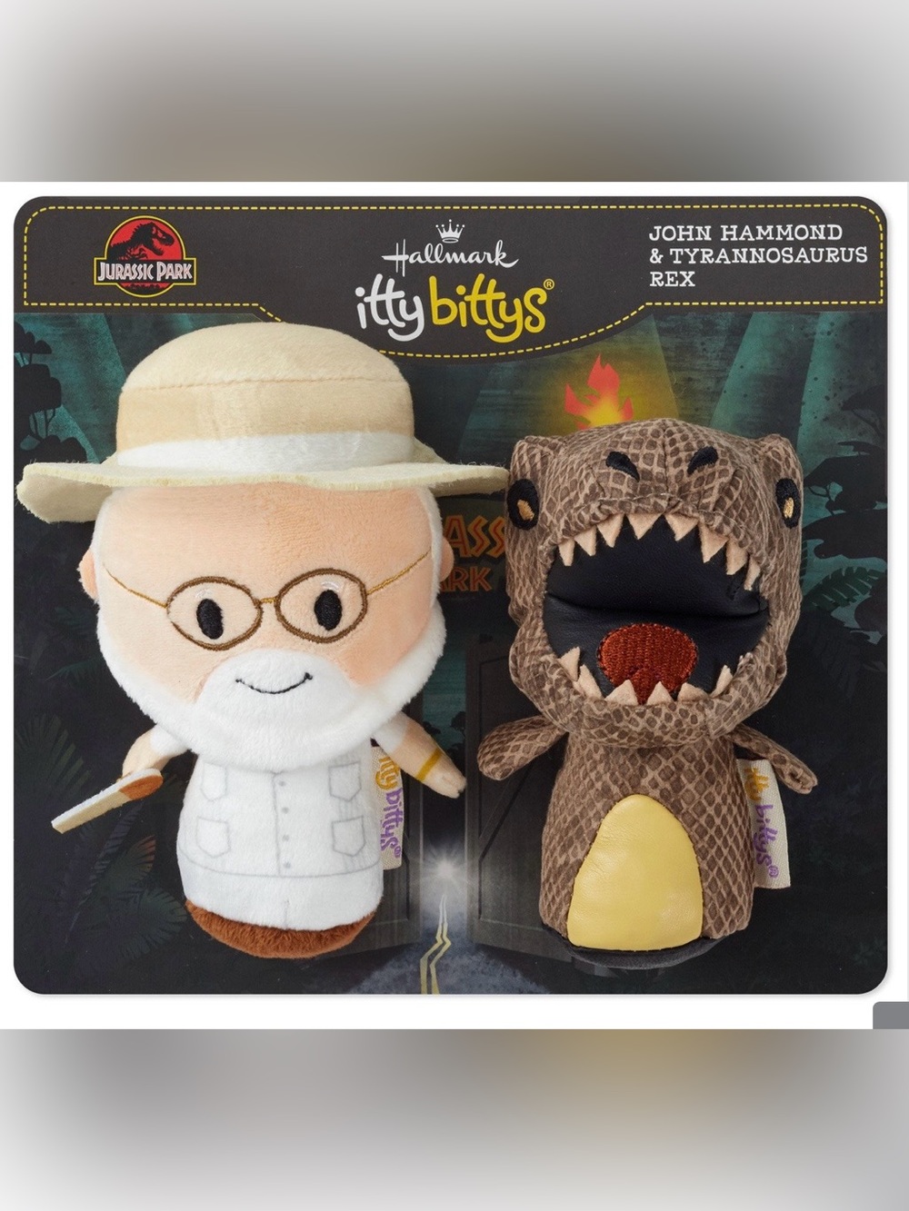 Itty Bittys Jurassic  Park John Hammond & T. Rex Plush Set  Hallmark Store New
